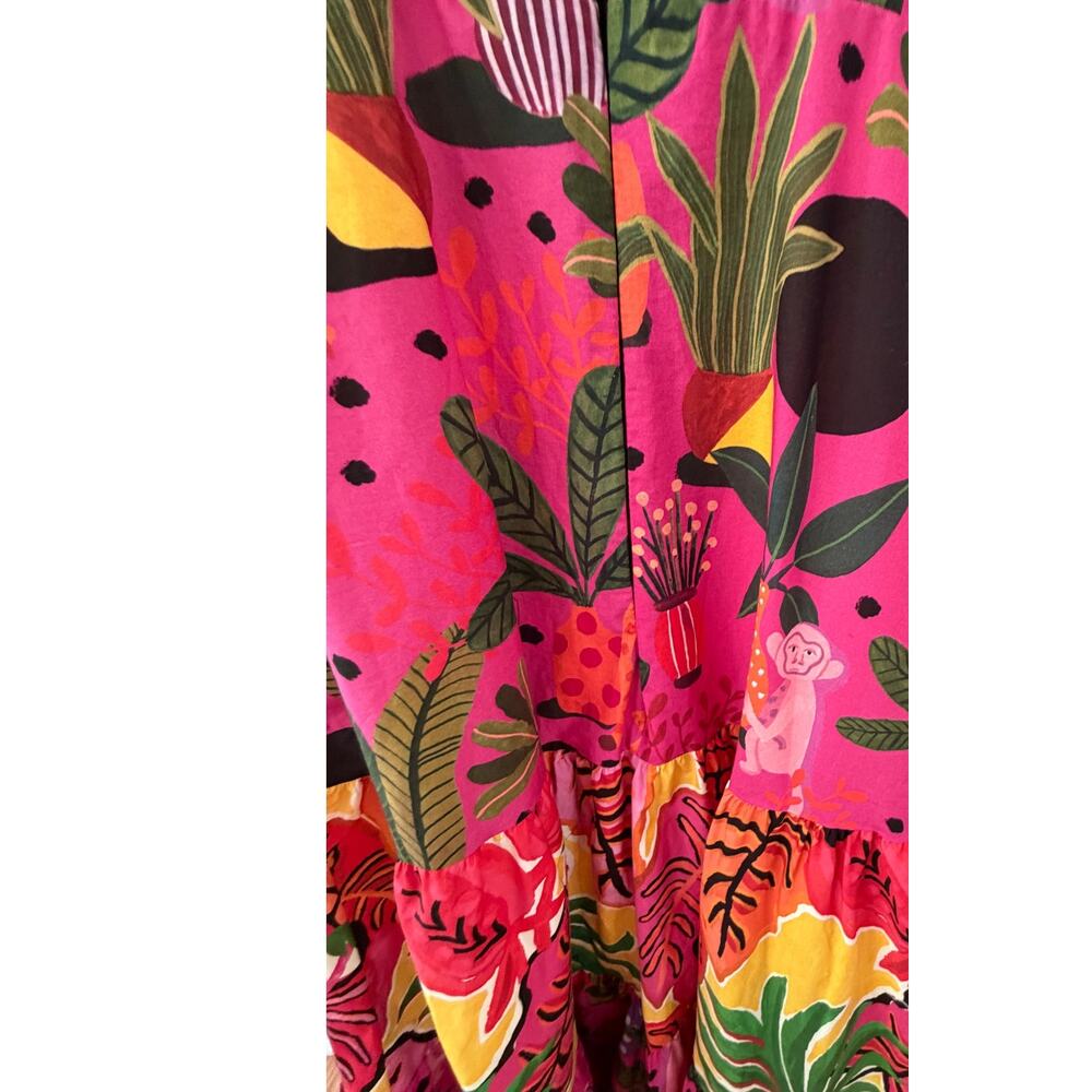 Farm Rio NEW Pink Pop Leopards Mixed Dress, Med - Picture 12 of 12